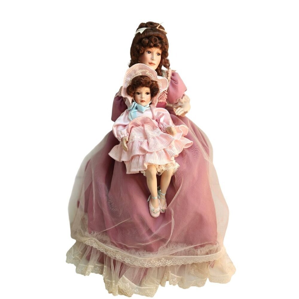 Paradise Galleries Timeless Love Tender Moments Set Porcelain Sitting Doll 1999